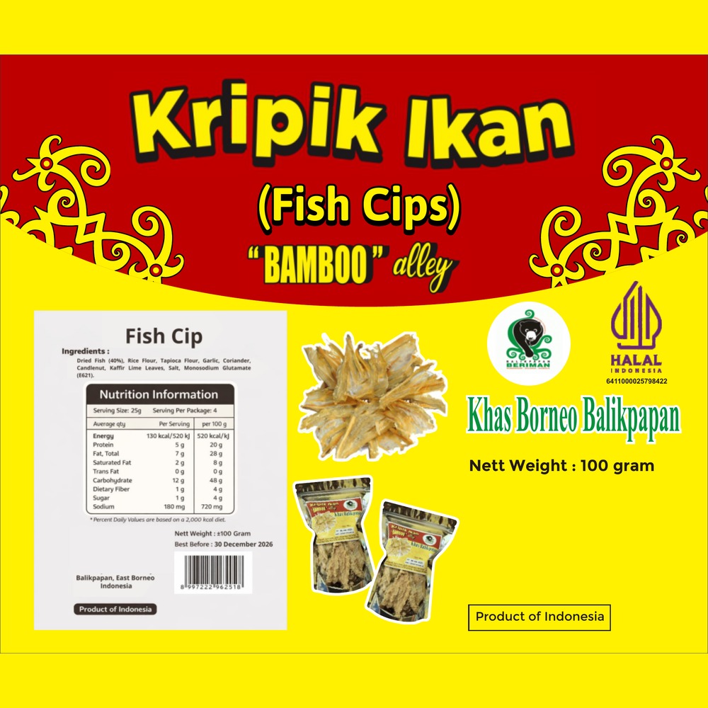 Label Ekspor Keripik Ikan